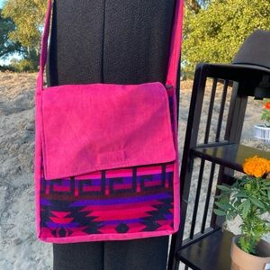 Vibrant Pink and Black Women's Bag